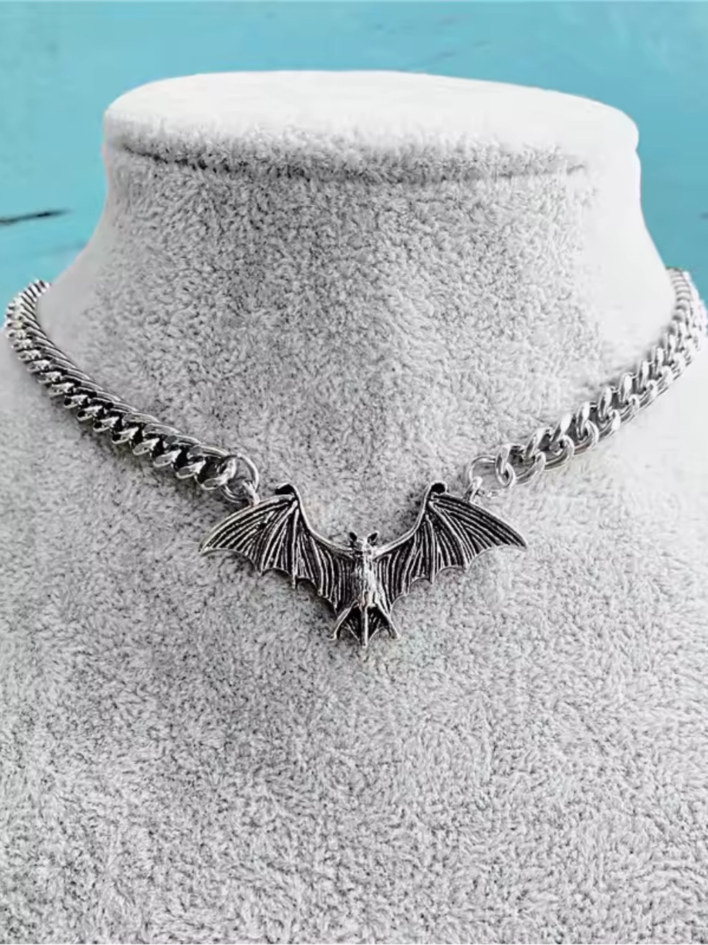 Kohl's Silver Bat Pendant Chain Necklace - Gothic Statement